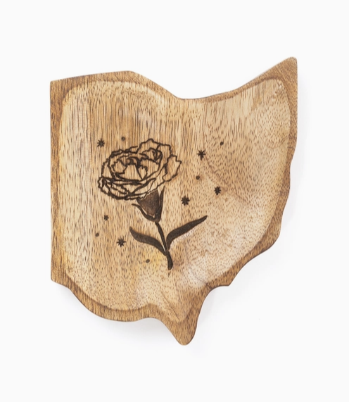 Ohio State Flower Trinket Dish