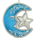 Embroidered Zari Moon Ornament