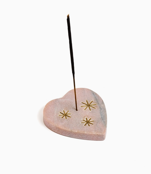 Jaipuri Heart Marble Incense Holder