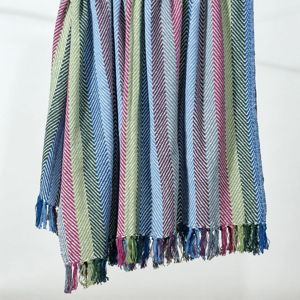 Striped Recycled Cotton Blanket