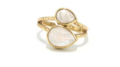 MOONSTONE WARRIOR BRASS, RING