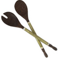 Capiz and Palm Wood Server Set, Olive