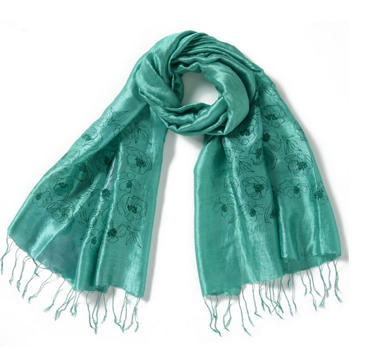 Silk Wildflower Scarf