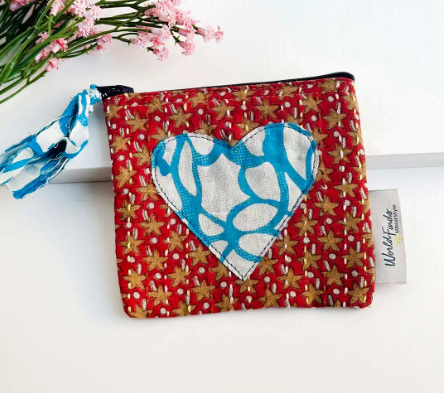 Coin Purse, Kantha Designs