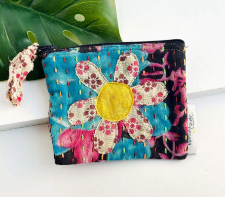 Coin Purse, Kantha Designs