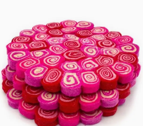 Felt Swirl Trivet, Assorted Colors