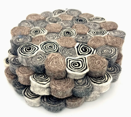 Felt Swirl Trivet, Assorted Colors