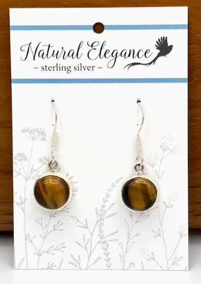 Sterling Silver Dangle Earrings, Assorted Gemstone
