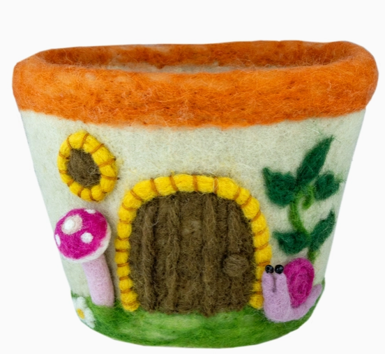 Felted Garden Planter/Basket, Assorted Designs