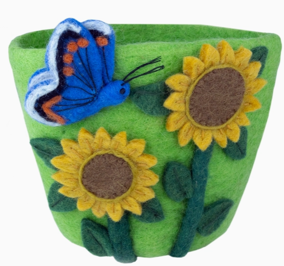 Felted Garden Planter/Basket, Assorted Designs