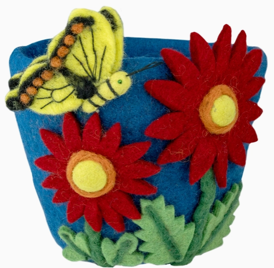 Felted Garden Planter/Basket, Assorted Designs