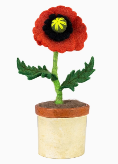 Felt Potted Single Flowers