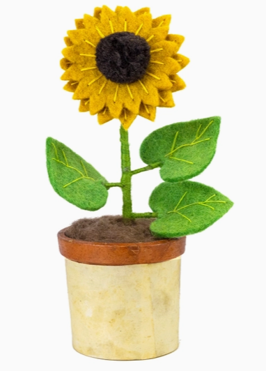 Felt Potted Single Flowers