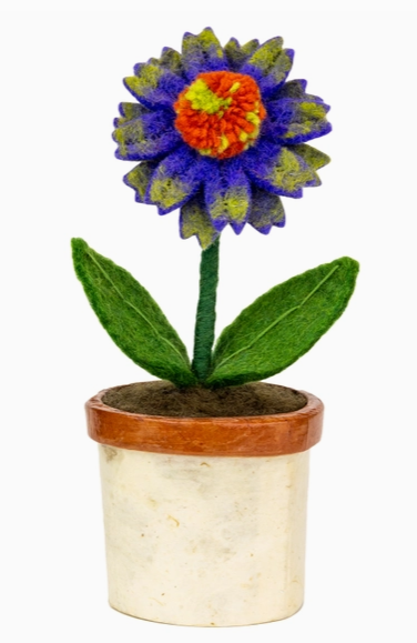 Felt Potted Single Flowers
