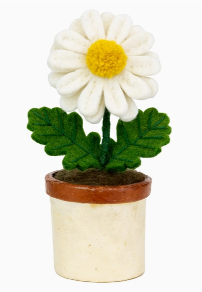 Felt Potted Single Flowers
