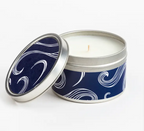 Travel Tin Candle, 6 oz, Blue and White Collection