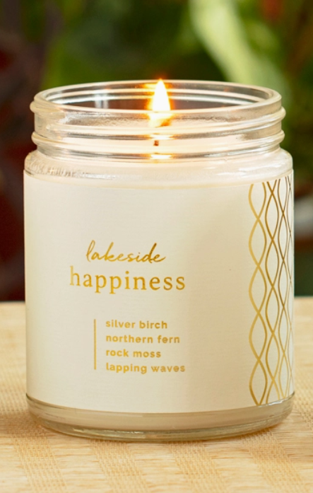 Glass Jar Candle, "Happiness" Collection