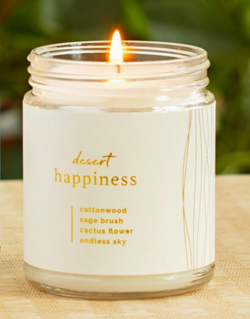 Glass Jar Candle, "Happiness" Collection
