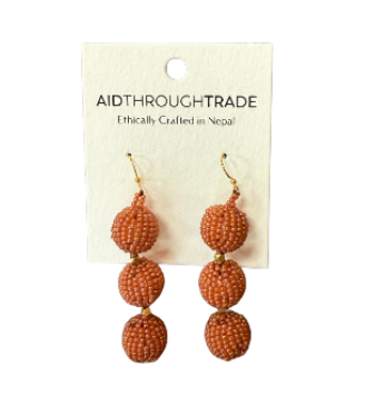 Beaded Earrings, "Charlie"