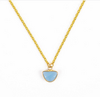 Necklace, Small Faceted Stone