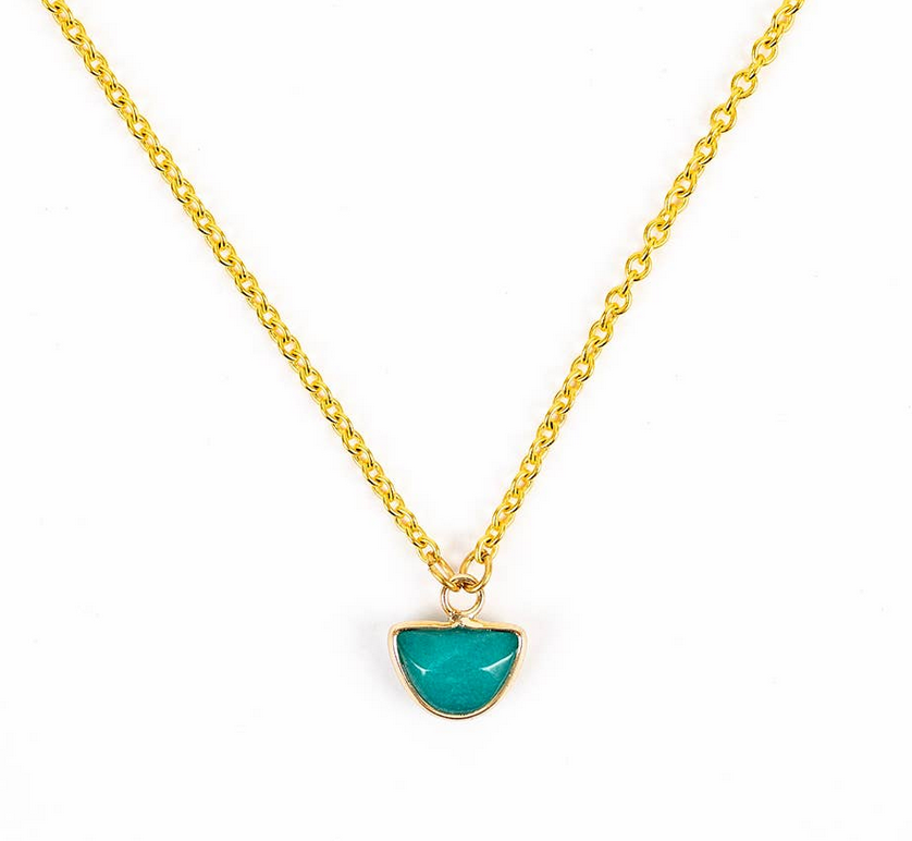 Necklace, Small Faceted Stone