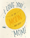 Recycled Paper Cards, "Moon and Back Mom"