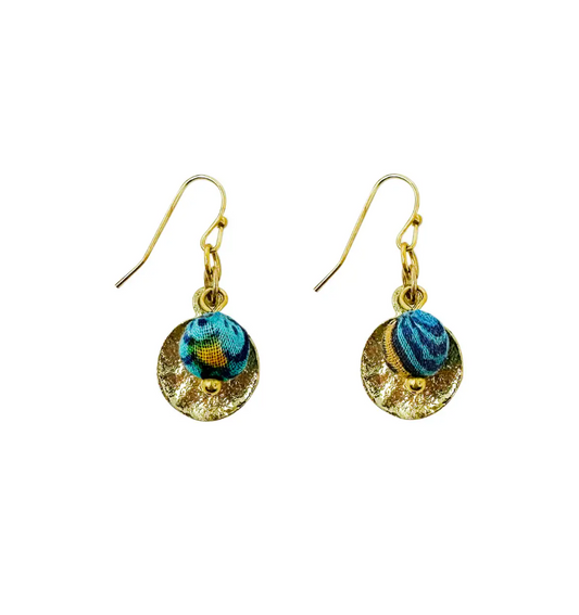 Earrings, "Kantha Camille"