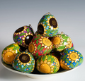 Hand Painted Sunflower Gourd Ornament^