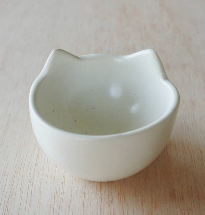 Carved Stone Cat Head Bowl