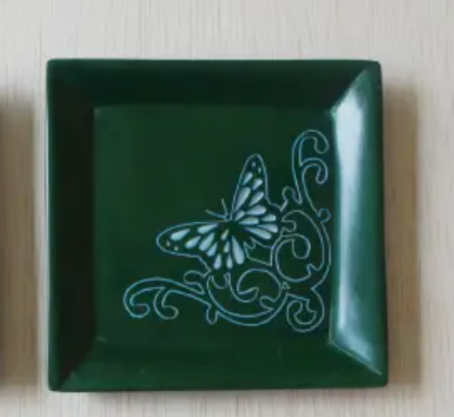 Butterfly Carved Stone Dish
