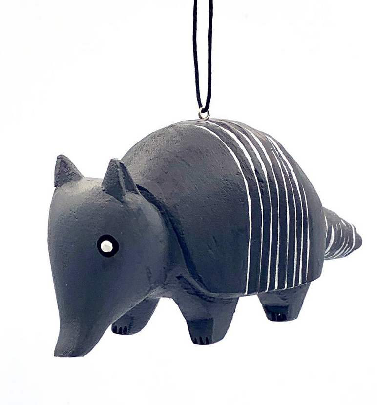 Armadillo Balsa Ornament