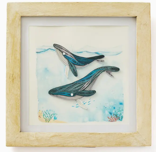 BIMALA WHITE RUB QUILLING CARD FRAME 6X6