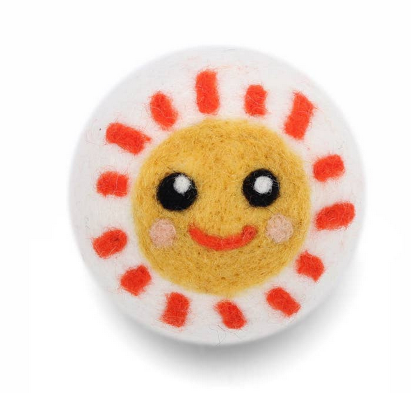 Eco Wool Dryer Balls, "Earth and Sun"