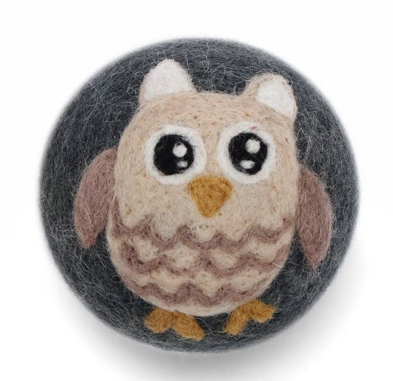 Eco Wool Dryer Balls, "Owls"