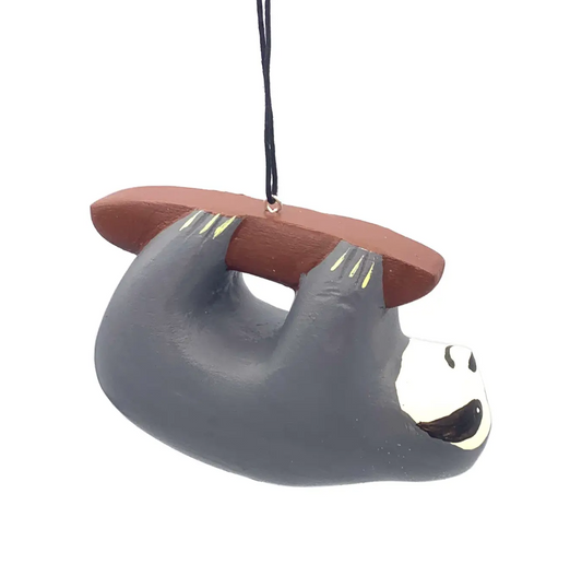 Sloth Balsa Ornament