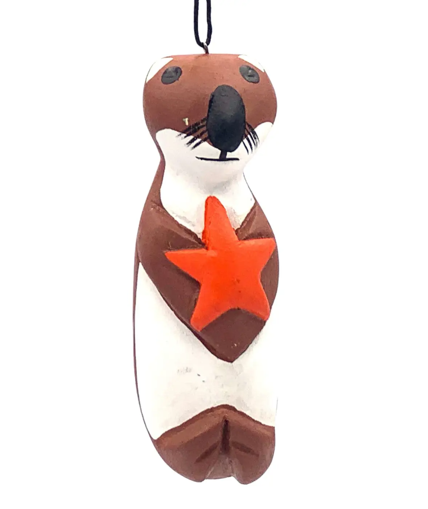 Sea Otter Balsa Ornament