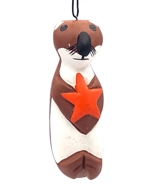 Sea Otter Balsa Ornament