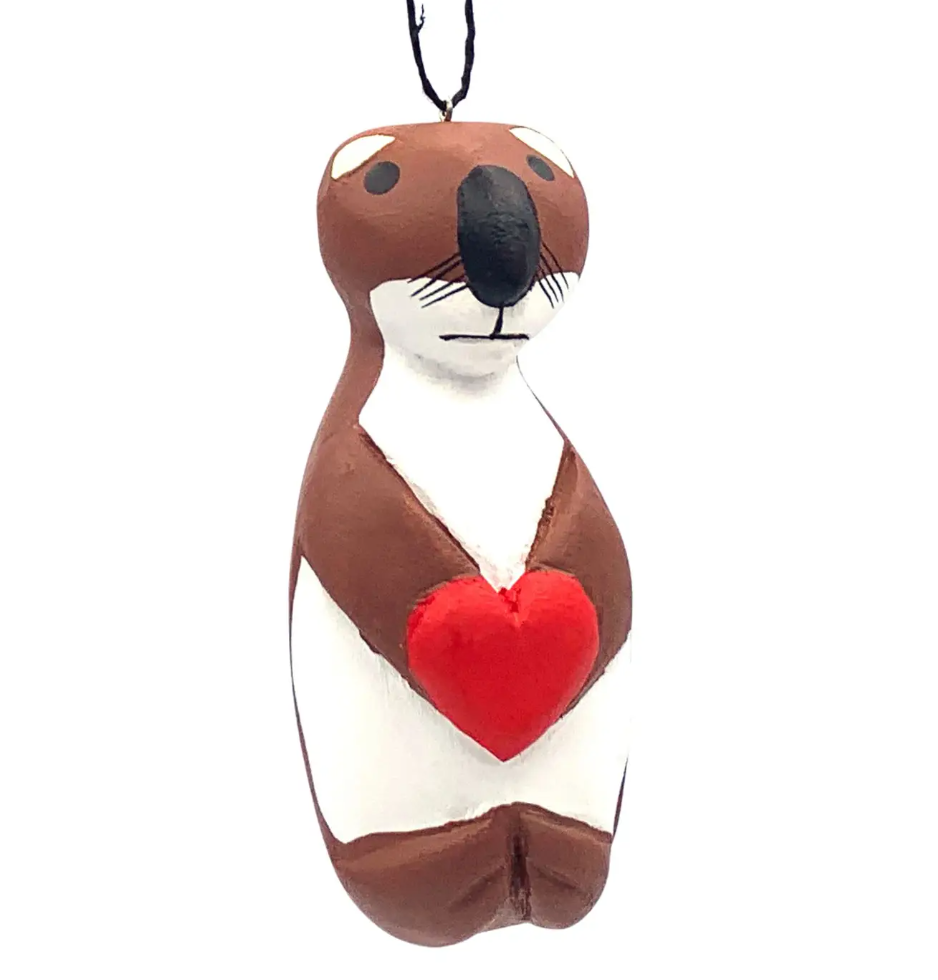 Sea Otter Balsa Ornament