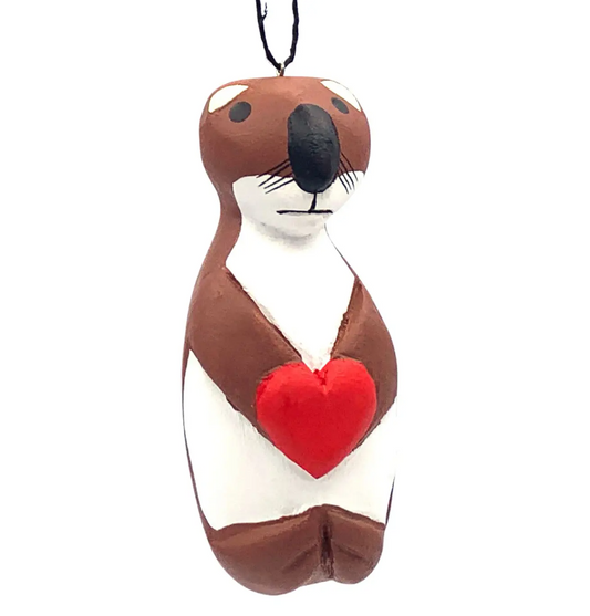 Sea Otter Balsa Ornament