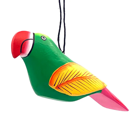 Macaw Balsa Ornament, Assorted