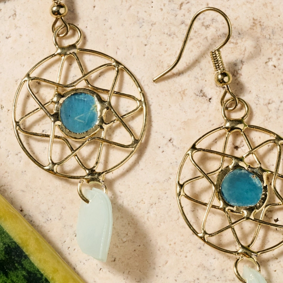Capiz Shell "Tubig Suncatcher" Earrings