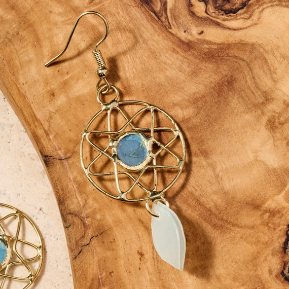 Capiz Shell "Tubig Suncatcher" Earrings