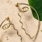 "Pikaso Profile" Wire Post Earrings
