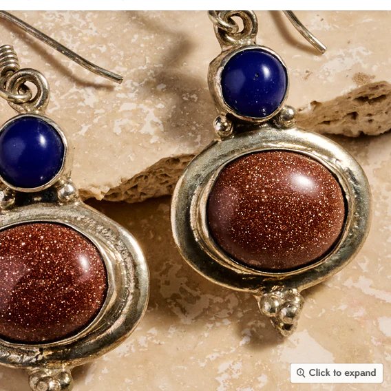 "Styacka" Mixed Stone Dangle Earrings