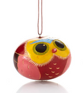 Colorful Owl Gourd Ornament
