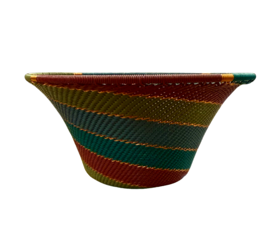 Small Flared Zulu Wire Basket, Assorted Colors