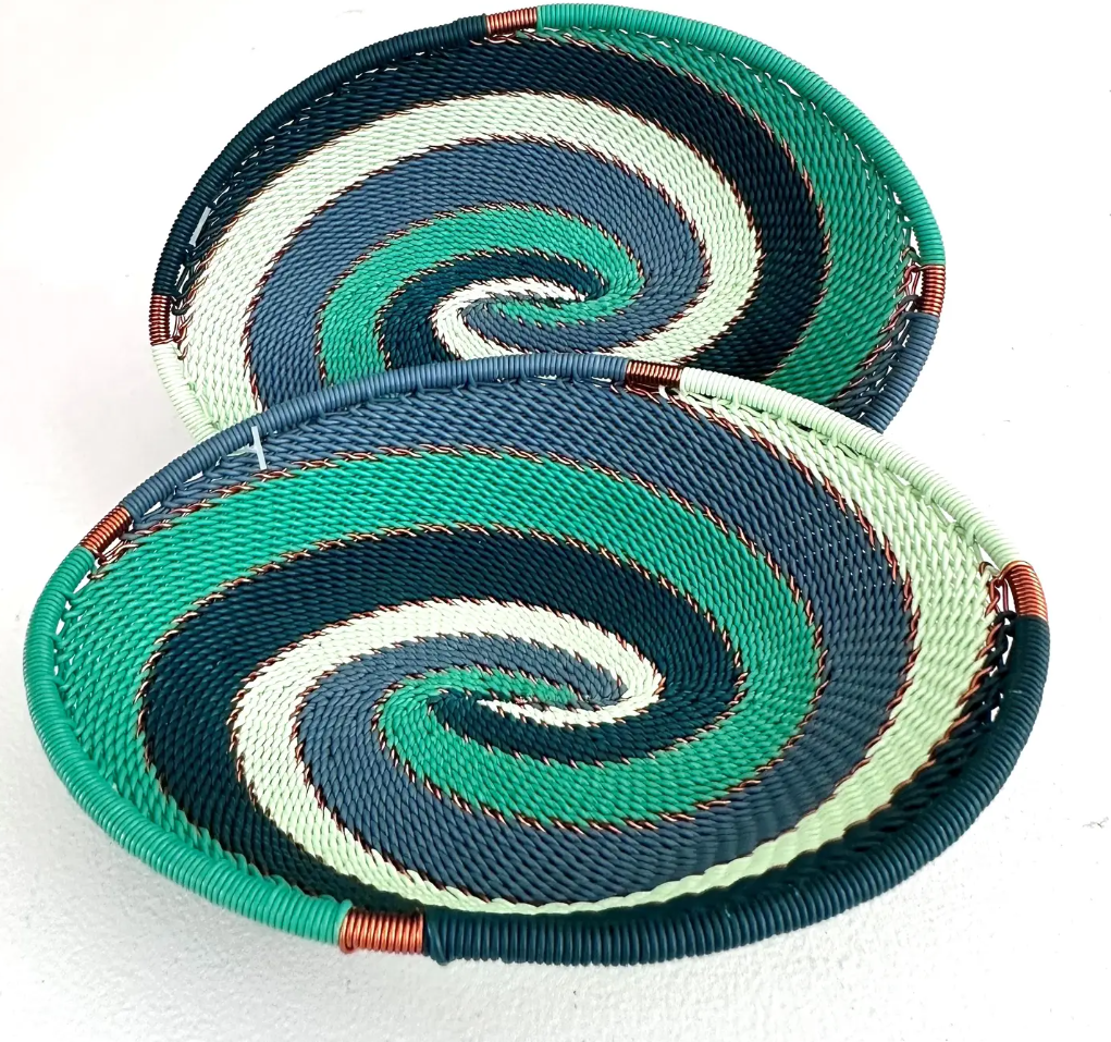 Small Oval  Zulu Wire Basket, Assorted Colors^