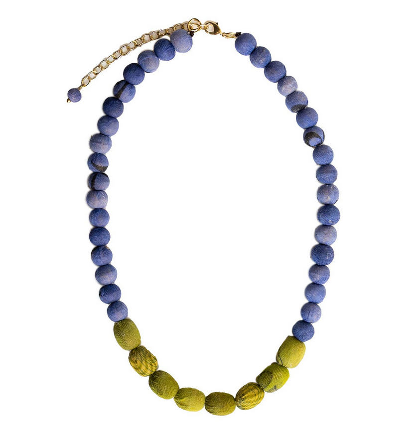 Kantha Couplet Necklace