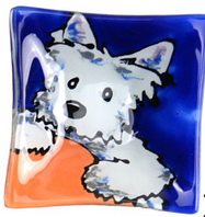 Fused Glass Dishes, Assorted Dogs