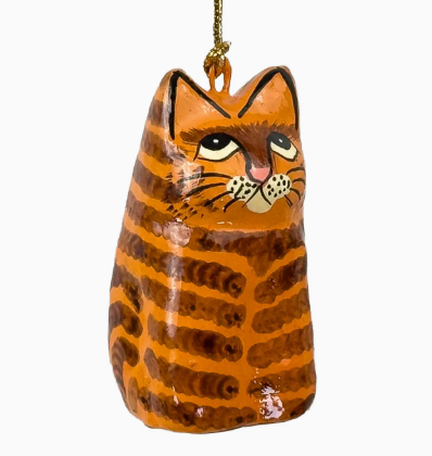 Junipar Paper Mache Cat Ornament